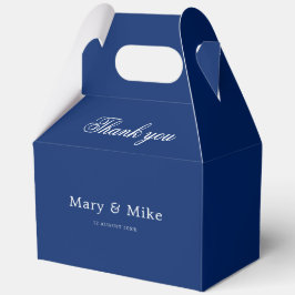 Thank You Navy Gable Favor Box for Weddings Events フェイバーボックス