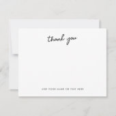 Thank you Noteカード | タイポグラフィミニマルホワイト ノートカード (正面)