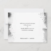 THANK YOU NOTE手書き黒灰色の水色 招待状 (裏面)