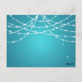 Thank You Note文字列きらめくターコイズ ポストカード (裏面)