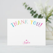 THANK YOU NOTE虹の文字の明るい色 招待状 (スタンド正面)