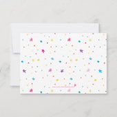 THANK YOU NOTE虹の文字の明るい色 招待状 (裏面)