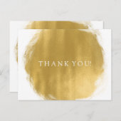 Thank You Note金ゴールド絵を描の外観 ポストカード (正面/裏面)