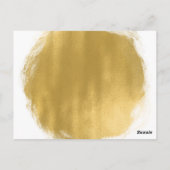 Thank You Note金ゴールド絵を描の外観 ポストカード (裏面)