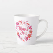 Thank You Note -フローラ手書き感謝してい数 カフェラテマグ (右)