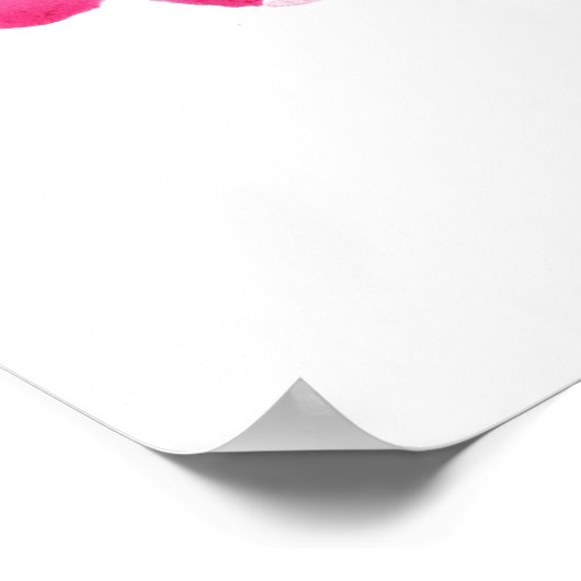 Thank You Note -フローラ手書き感謝してい数 ポスター (角)