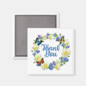 Thank You Note -フローラ手書き感謝してい数 マグネット (正面/裏面)