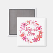 Thank You Note -フローラ手書き感謝してい数 マグネット (正面/裏面)
