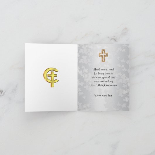 Thank you note card First Communion/Confirm サンキューカード (内部)