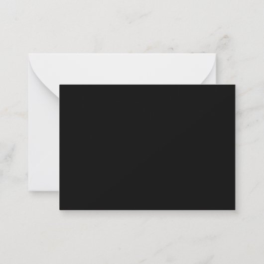 Thank You Note Card with Name Black ノートカード (裏面)