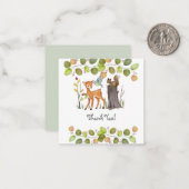 Thank You Note Card Woodland Animals ノートカード (正面/裏面インサイチュ)