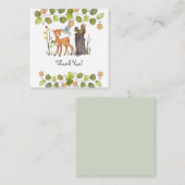 Thank You Note Card Woodland Animals ノートカード (正面/裏面)