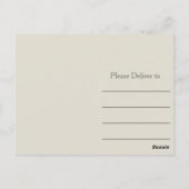 Thank You Note Silver and White ポストカード (裏面)