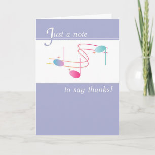 Thank You Note with Music Notes サンキューカード