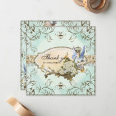 Thank You Notes – エンチャント妖精の国プリンセス ノートカード (正面/裏面インサイチュ)