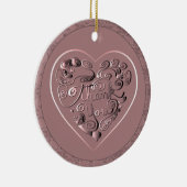 Thank you on dusty rose Ornament セラミックオーナメント (右)