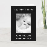 THANK YOU ON YOUR BIRTHDAY TWIN SISTER サンキューカード<br><div class="desc">THANK "YOUR TWIN SISTER" FOR BEING YOUR FRIEND AND BEST SISTER IN THE WORLD ON "HER BIRTHDAY"</div>