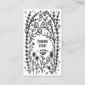 THANK YOU Order Discount Code エレガント Wildflower 名刺 (正面)