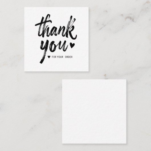 Thank You Order Insert Card スクエア名刺 (正面/裏面)