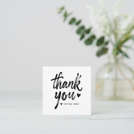 Thank You Order Insert Card スクエア名刺 (スタンド正面)