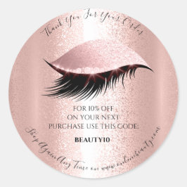Thank You Order Logo Discount Code Lash Studio ラウンドシール