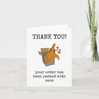 Thank You Order Packing Card, Customer カード