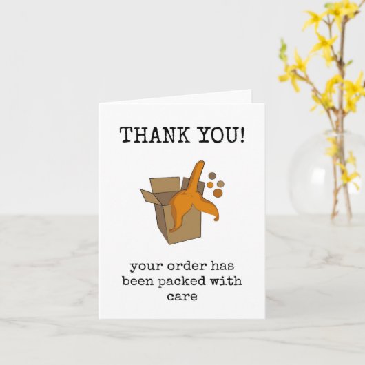 Thank You Order Packing Card, Customer カード (黄色い花)