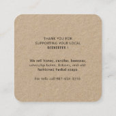 Thank You Our Products Beekeing Business Card スクエア名刺 (裏面)