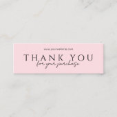 Thank You Packaging Inserts for Beauty Items Shop スキニー名刺 (正面)