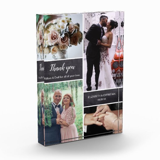 Thank you Parent's 結婚 Photo Collage フォトブロック (左)