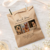 Thank You Petテーマ3 Photo Paw Print フェイバーバッグ (クリップ留めされた状態)