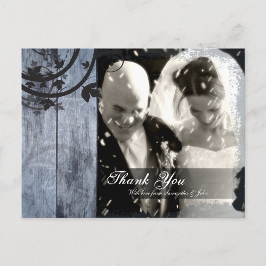 Thank You Photo 結婚's Postagrage Barn素朴 Board ポストカード (正面)
