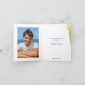 THANK YOU PHOTO CARD GILDED金ゴールドネイビースクリプト サンキューカード (内部)