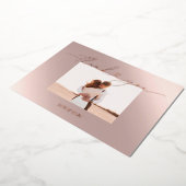 Thank You Photo Cards Real Foil script heart 箔シーズンカード (回転した状態)