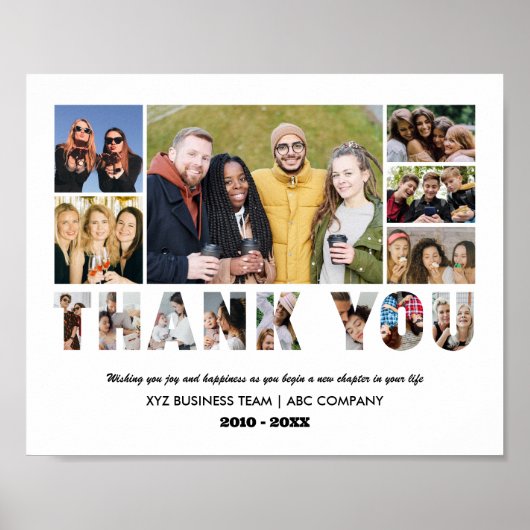Thank You Photo Collageお別れ退職パーティー ポスター (正面)