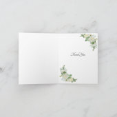 Thank You - Photo on Cobalt Blue & White Roses サンキューカード (内部)