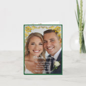Thank You - Photo on Emerald Green & Gold サンキューカード (正面)