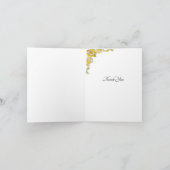 Thank You - Photo on Emerald Green & Gold サンキューカード (内部)