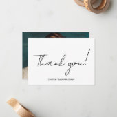 Thank You Photo Personalized ノートカード (正面/裏面インサイチュ)
