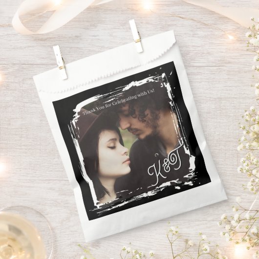 Thank You | Photo Template Wedding フェイバーバッグ (クリップ留めされた状態)