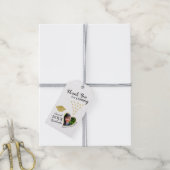 Thank You Photo White金ゴールドブラック2025卒業 ギフトタグ (より糸付き)