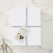 Thank You Photo White and 2025金ゴールド卒業 ギフトタグ (より糸付き)