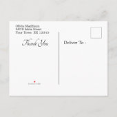 Thank You - Photo with Emerald Green & Gold 案内ポストカード (裏面)