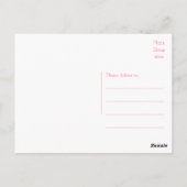 Thank You Pink And Blackハート葉書 ポストカード (裏面)