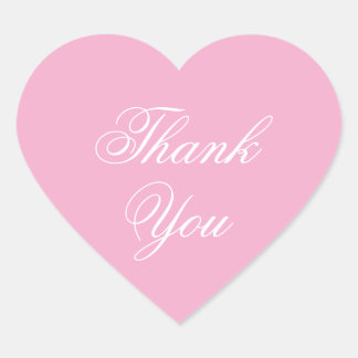 Thank You Pink Girly Sticker ハートシール