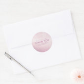 Thank You Pink Glitter Sparkle Small Business ラウンドシール (封筒)