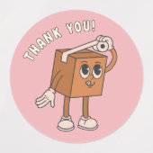 Thank You Pink Package Sticker ラベル (デザイン2)
