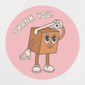 Thank You Pink Package Sticker ラベル (デザイン1)