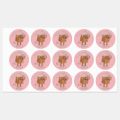 Thank You Pink Package Sticker ラベル (シート)