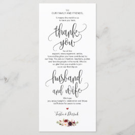 Thank you Place Setting Card for 結婚's Dinner v3 プログラム